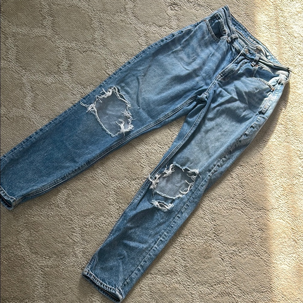 American Eagle Blue Distressed Jeans